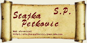 Stajka Petković vizit kartica